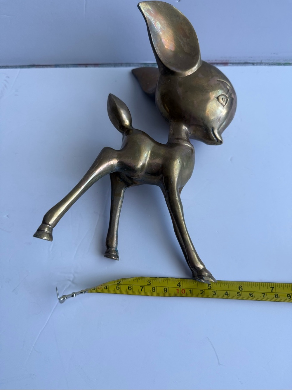 Vintage Brass Mid Century Collectible Bambi Deer Fawn Statue Figurine 8" - Picture 8 of 8